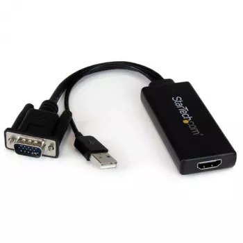 Adaptador StarTech.com VGA a HDMI con audio USB y alimentación – convertidor VGA a HDMI portátil – 1080p