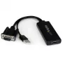 Adaptador StarTech.com VGA a HDMI con audio USB y alimentación – convertidor VGA a HDMI portátil – 1080p