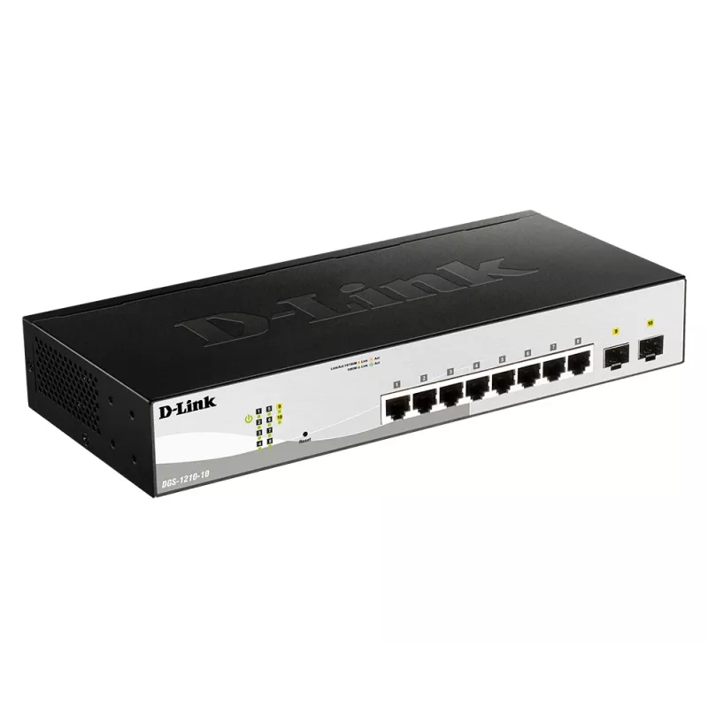 Switch D-Link 10 puertos Gigabit Smart Managed con 2 puertos SFP