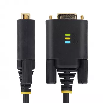 Cable adaptador StarTech.com de 3 m USB a serie, retención de COM, tornillos/tuercas reemplazables, USB-A a DB9 RS232, chip FTDI, protección ESD, Windows/macOS/Linux