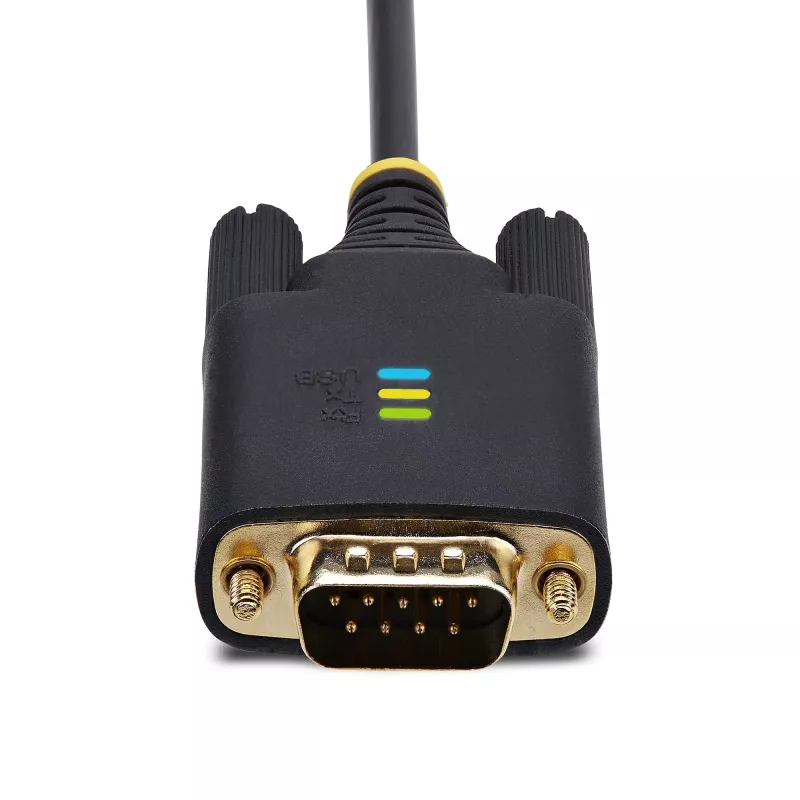 Cable adaptador StarTech.com de 3 m USB a serie, retención de COM, tornillos/tuercas reemplazables, USB-A a DB9 RS232, chip FTDI, protección ESD, Windows/macOS/Linux