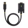 Cable adaptador StarTech.com de 3 m USB a serie, retención de COM, tornillos/tuercas reemplazables, USB-A a DB9 RS232, chip FTDI, protección ESD, Windows/macOS/Linux