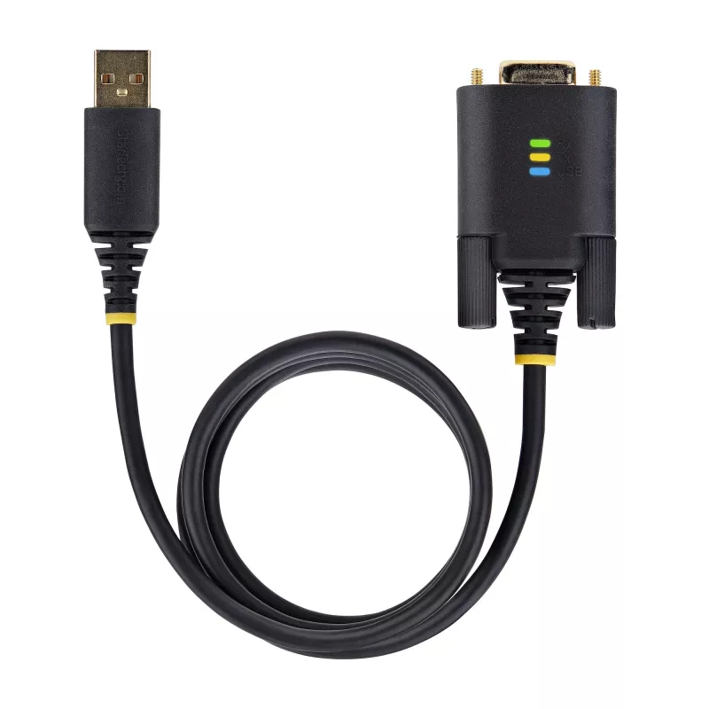 Cable adaptador StarTech.com de 3 m USB a serie, retención de COM, tornillos/tuercas reemplazables, USB-A a DB9 RS232, chip FTDI, protección ESD, Windows/macOS/Linux