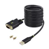 Cable adaptador StarTech.com de 3 m USB a serie, retención de COM, tornillos/tuercas reemplazables, USB-A a DB9 RS232, chip FTDI, protección ESD, Windows/macOS/Linux