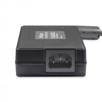 Fuente de alimentación universal DC StarTech.com de 160W (24V/6,6A), cable de 2 hilos de 1,2m, bloques de terminales de 2/3 pines, fuente de alimentación externa 100-240V AC/DC para hubs USB industriales, NA/UK/EU/ANZ