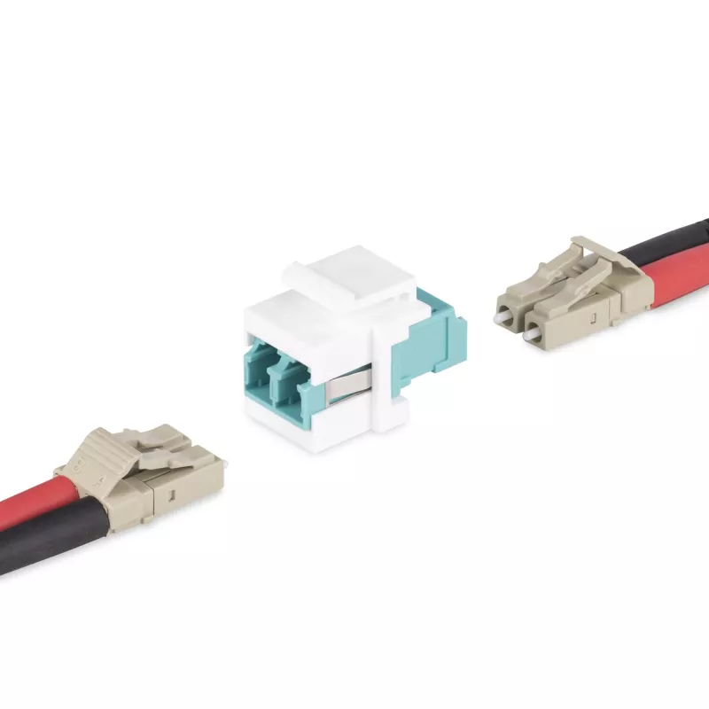 Acoplador StarTech.com LC a LC, acoplador de fibra óptica LC, conector hembra LC/UPC keystone, acoplador de fibra óptica LC keystone dúplex para panel de parcheo