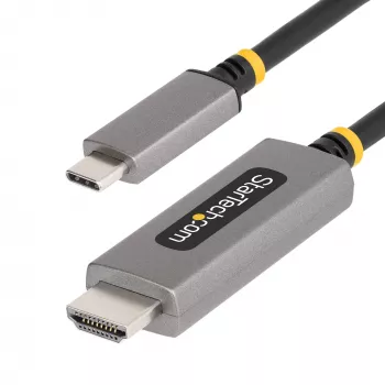 Cable adaptador StarTech.com de 10ft (3m) USB-C a HDMI, 8K 60Hz, 4K 144Hz, HDR10, cable convertidor de vídeo USB Type-C a HDMI 2.1, compatible con USB-C DP Alt Mode/USB4/Thunderbolt 3/4 – portátil USB-C a monitor HDMI