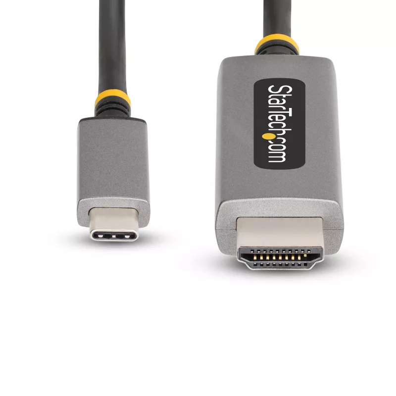 Cable adaptador StarTech.com de 10ft (3m) USB-C a HDMI, 8K 60Hz, 4K 144Hz, HDR10, cable convertidor de vídeo USB Type-C a HDMI 2.1, compatible con USB-C DP Alt Mode/USB4/Thunderbolt 3/4 – portátil USB-C a monitor HDMI