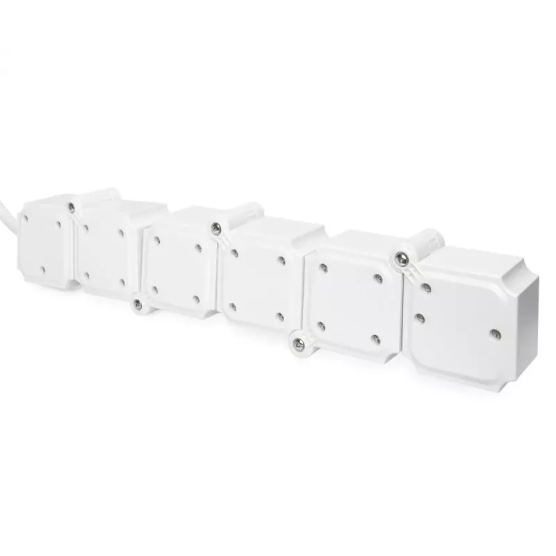 Regleta de enchufes Digitus flexible de 4 tomas con 2 puertos USB e interruptor