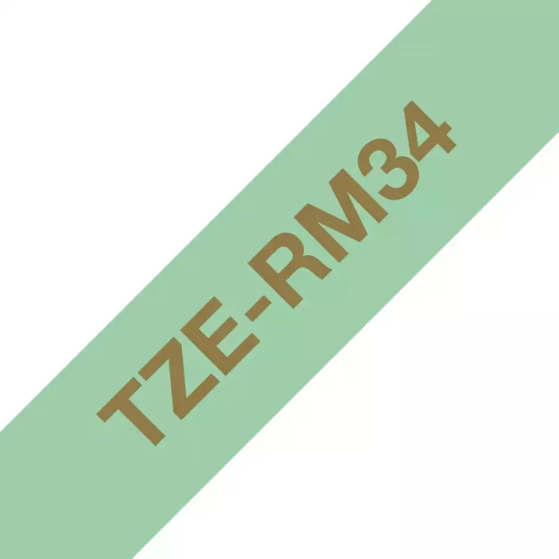 Brother TZE-RM34 Cinta de etiquetar Oro sobre Verde menta
