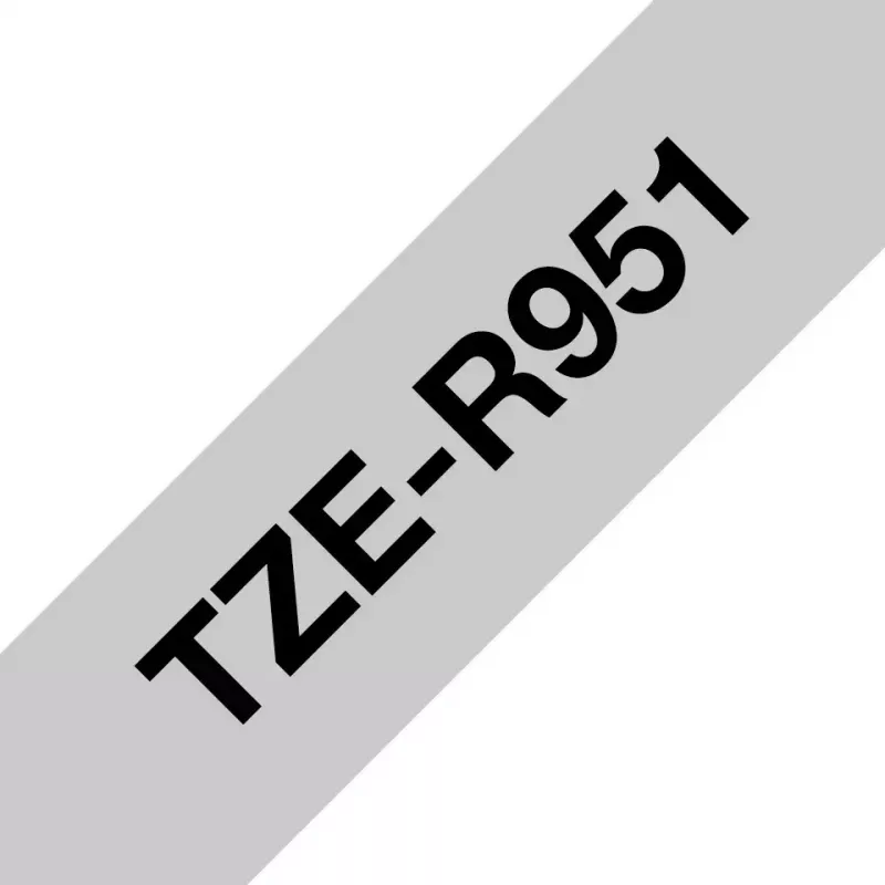Brother TZE-R951 Cinta de etiquetar Negro sobre Plata
