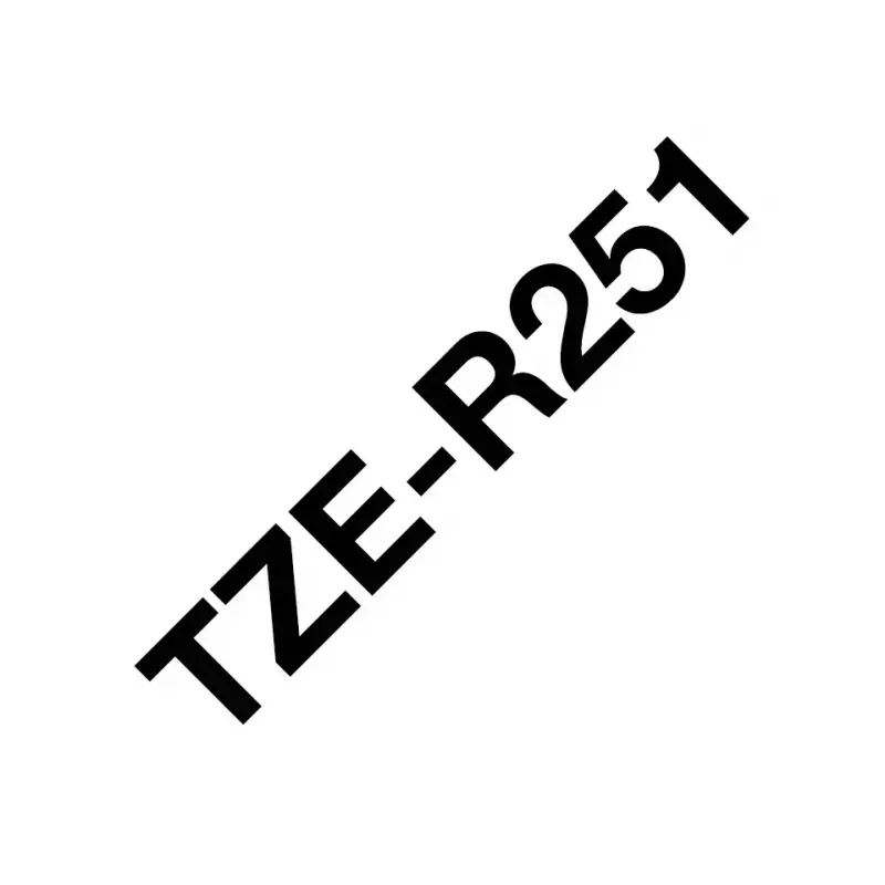 Brother TZE-R251 Cinta de etiquetar Negro sobre Blanco