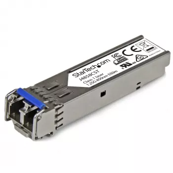 StarTech.com Módulo transceptor SFP compatible con HP J4858C - 1000BASE-SX~Módulo SFP compatible con HPE J4858C - 1000BASE-SX - Transceptor de fibra óptica multimodo 1GbE - SFP Gigabit Ethernet 1GE - LC 550m - 850nm - DDM HPE 1400, 1700, 1820