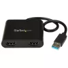 StarTech.com Adaptador USB 3.0 a doble HDMI, convertidor USB a 2x monitor HDMI para Windows (sin soporte para macOS/ChromeOS/Linux) - TAA