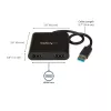 StarTech.com Adaptador USB 3.0 a doble HDMI, convertidor USB a 2x monitor HDMI para Windows (sin soporte para macOS/ChromeOS/Linux) - TAA