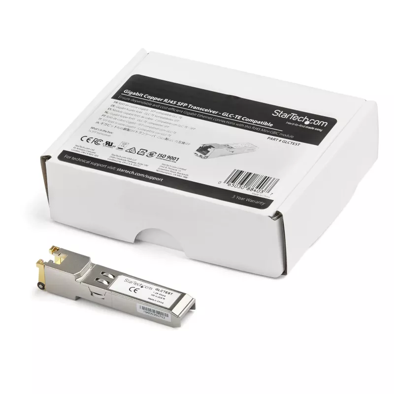 StarTech.com Módulo compatible con Cisco GLC-TE - Transceptor Gigabit Ethernet industrial de cobre 1000BASE-T - SFP a RJ45 Cat6/Cat5e 100m Temperatura extendida - Cisco Firepower, IE 2000, C9500, C2960