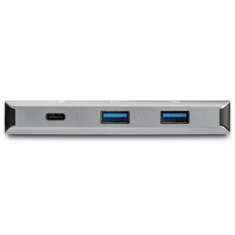 StarTech.com HB31C3A1CPD3 hub USB-C de 4 puertos, 10 Gbps, 3x USB-A y 1x USB-C, paso de carga Power Delivery de 100 W, cable de 25 cm, compatible con Thunderbolt 3