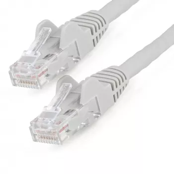 StarTech.com Cable Ethernet CAT6 de 7m – LSZH (Low Smoke Zero Halogen) – 10 Gigabit 250 MHz 100 W PoE RJ45 10GbE UTP Cable de conexión de red, protección de lengüeta con alivio de tensión – Gris, CAT 6, verificado ETL, 24 AWG