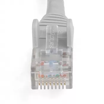 StarTech.com Cable Ethernet CAT6 de 7m – LSZH (Low Smoke Zero Halogen) – 10 Gigabit 250 MHz 100 W PoE RJ45 10GbE UTP Cable de conexión de red, protección de lengüeta con alivio de tensión – Gris, CAT 6, verificado ETL, 24 AWG
