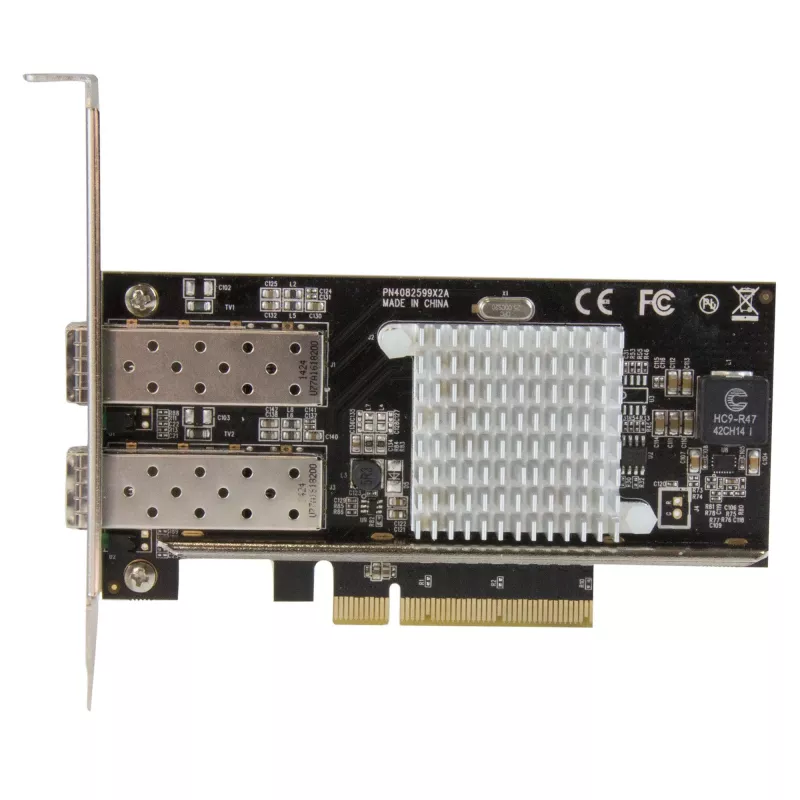 StarTech.com Tarjeta de red de fibra 10G de 2 puertos con SFP+ abierto - PCIe, chipset Intel