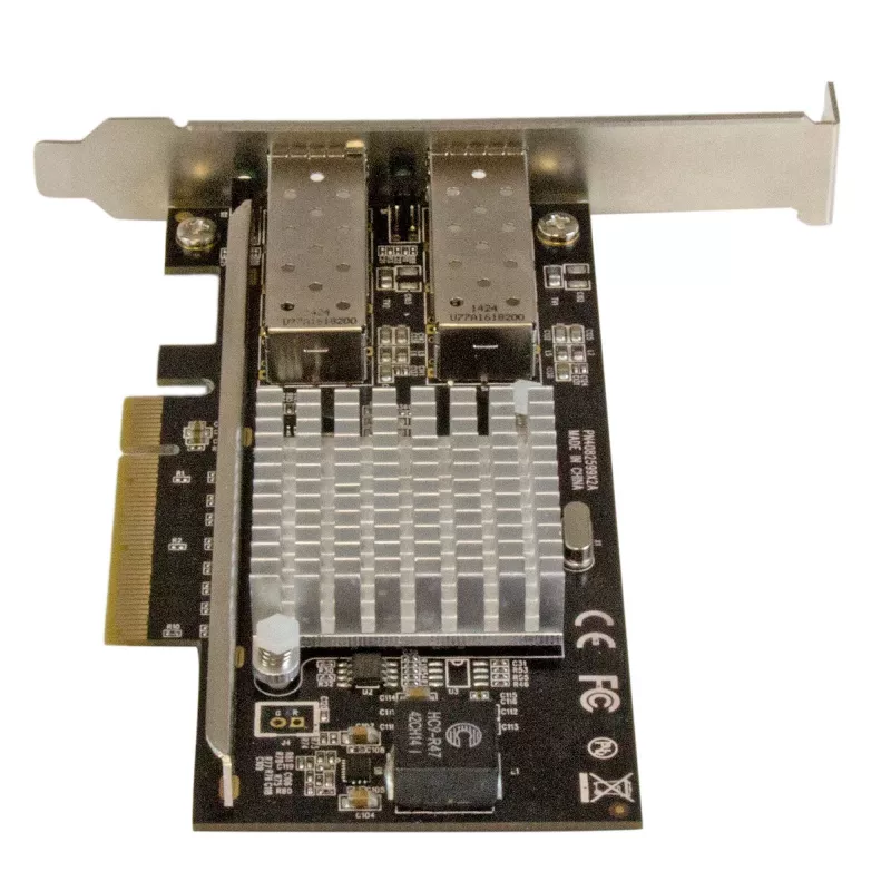 StarTech.com Tarjeta de red de fibra 10G de 2 puertos con SFP+ abierto - PCIe, chipset Intel
