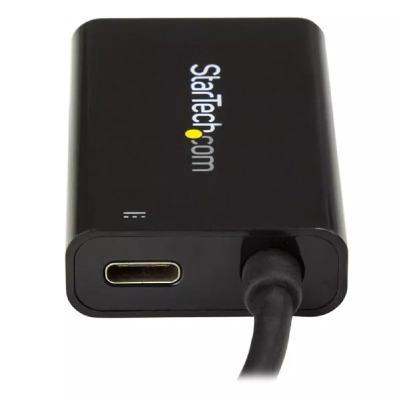 StarTech.com Adaptador USB C a HDMI 2.0 con Power Delivery - Convertidor de vídeo USB Type-C a HDMI 4K 60Hz - Puerto de carga pasante PD de 60W - Compatible con Thunderbolt 3 - Negro