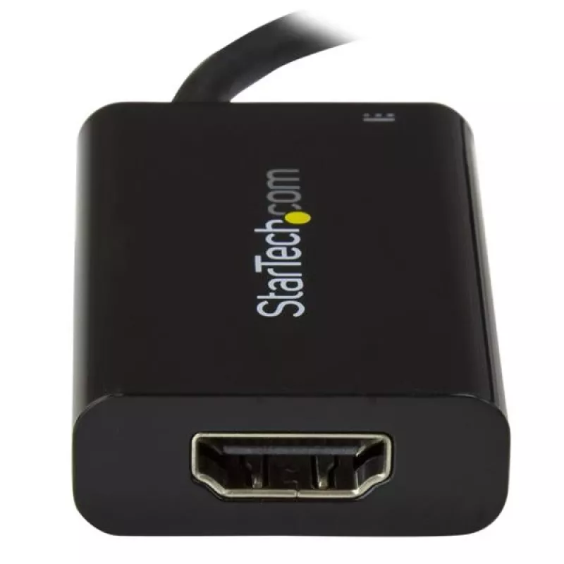StarTech.com Adaptador USB C a HDMI 2.0 con Power Delivery - Convertidor de vídeo USB Type-C a HDMI 4K 60Hz - Puerto de carga pasante PD de 60W - Compatible con Thunderbolt 3 - Negro