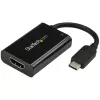 StarTech.com Adaptador USB C a HDMI 2.0 con Power Delivery - Convertidor de vídeo USB Type-C a HDMI 4K 60Hz - Puerto de carga pasante PD de 60W - Compatible con Thunderbolt 3 - Negro