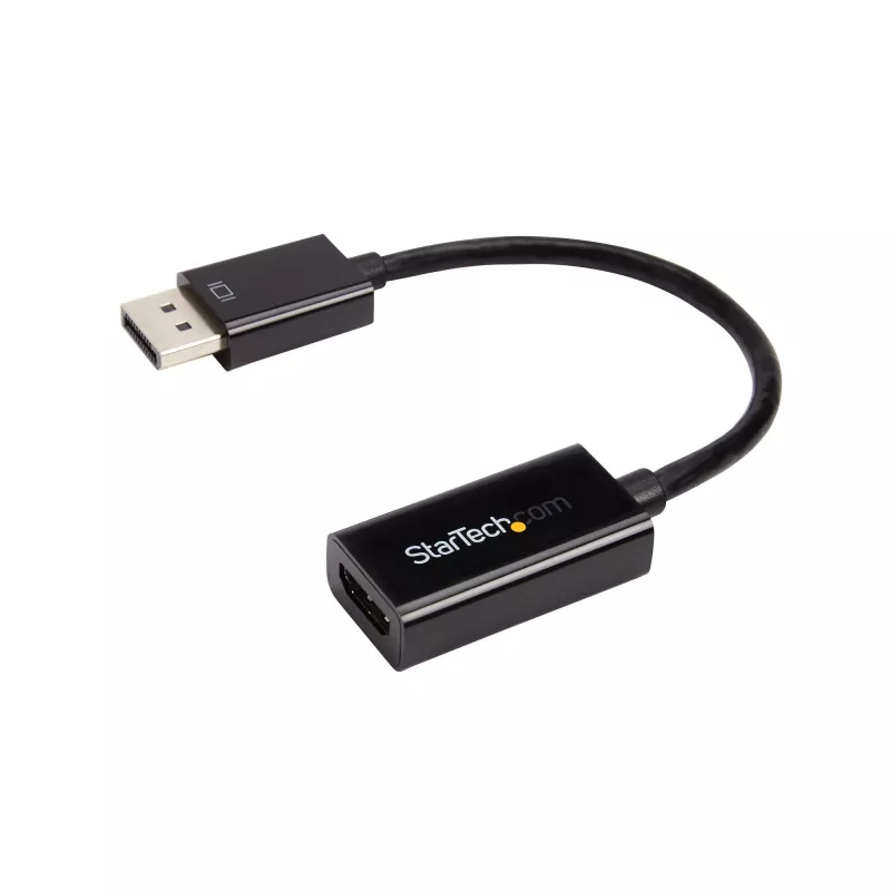 StarTech.com DP2HD4KS adaptador activo de DisplayPort 1.2 a HDMI, 4K 30 Hz, vídeo y audio, 0,15 m