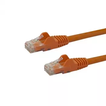 StarTech.com Cable Ethernet CAT6 de 2 m – Naranja Cable Ethernet Gigabit CAT 6 – 250 MHz 100 W PoE RJ45 UTP Cable de red/parcheo, protección de lengüeta con alivio de tensión, probado individualmente