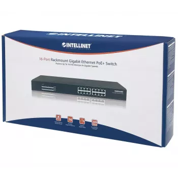 Switch no gestionado Intellinet 16 puertos Gigabit Ethernet PoE+