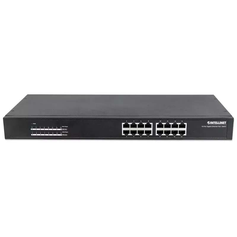 Switch no gestionado Intellinet 16 puertos Gigabit Ethernet PoE+