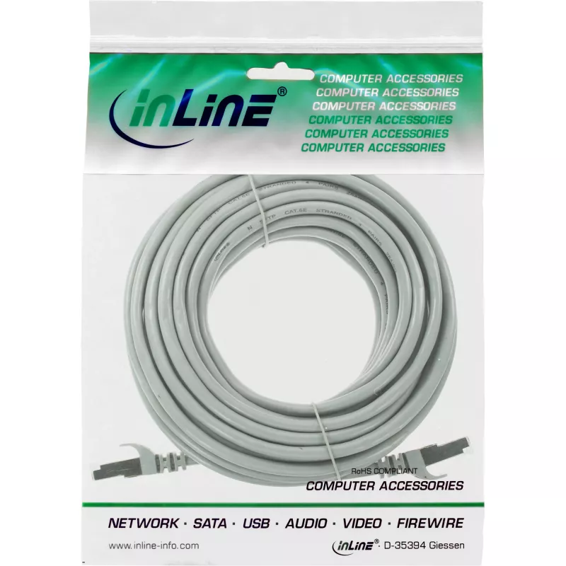 InLine Cable de parcheo F/UTP Cat.5e gris 5 m