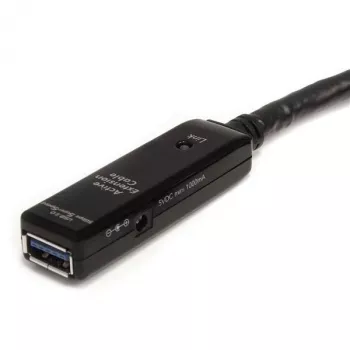 StarTech.com Cable de extensión USB 3.0 activo de 5 m – M/H, 5 m, USB A, USB A, USB 3.2 Gen 1 (3.1 Gen 1), negro