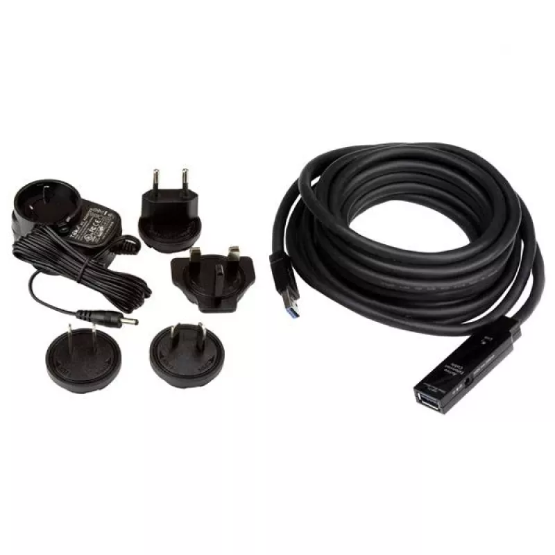 StarTech.com USB3AAEXT5M cable alargador USB 3.0 activo de 5 m, USB-A macho a hembra, 5 Gbps, negro