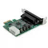 StarTech.com Tarjeta adaptadora serie RS232 PCI Express de 4 puertos – Tarjeta controladora host serie RS232 PCIe – PCIe a serie DB9 – UART 16950 – Tarjeta de expansión de perfil bajo – Windows/Linux – TAA