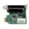 StarTech.com Tarjeta adaptadora serie RS232 PCI Express de 4 puertos – Tarjeta controladora host serie RS232 PCIe – PCIe a serie DB9 – UART 16950 – Tarjeta de expansión de perfil bajo – Windows/Linux – TAA