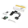 StarTech.com Tarjeta adaptadora serie RS232 PCI Express de 4 puertos – Tarjeta controladora host serie RS232 PCIe – PCIe a serie DB9 – UART 16950 – Tarjeta de expansión de perfil bajo – Windows/Linux – TAA