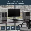 StarTech.com Conmutador KVM DisplayPort de 4 puertos – 4K 60 Hz – pantalla única – conmutador KVM USB DP 1.2 UHD de doble puerto con hub USB 2.0 y audio integrados – Dell, HP, Apple, Lenovo – conforme a TAA