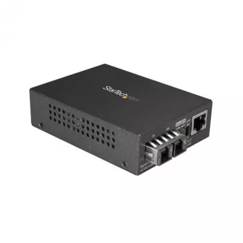 StarTech.com Convertidor de medios de fibra SC multimodo (MM) para redes 10/100/1000 – alcance de 550 m – Gigabit Ethernet – 850 nm – dúplex completo