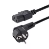 StarTech.com Cable de alimentación de ordenador de 1 m, 18AWG, cable de alimentación de Schuko UE a C13, 250V 10A, cable de alimentación de repuesto negro, cable de alimentación de TV/monitor, cable de alimentación de Schuko CEE 7/7 a IEC 60320 C13 - cable de alimentación de PC