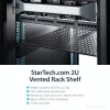 StarTech.com CABSHELF22V bandeja fija ventilada 2U para rack de servidor, 19″, 22″ (55,9 cm) de profundidad, hasta 22 kg, acero, negra