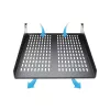StarTech.com CABSHELF22V bandeja fija ventilada 2U para rack de servidor, 19″, 22″ (55,9 cm) de profundidad, hasta 22 kg, acero, negra