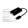 StarTech.com Adaptador A/V de viaje: convertidor 3 en 1 DisplayPort a VGA, DVI o HDMI