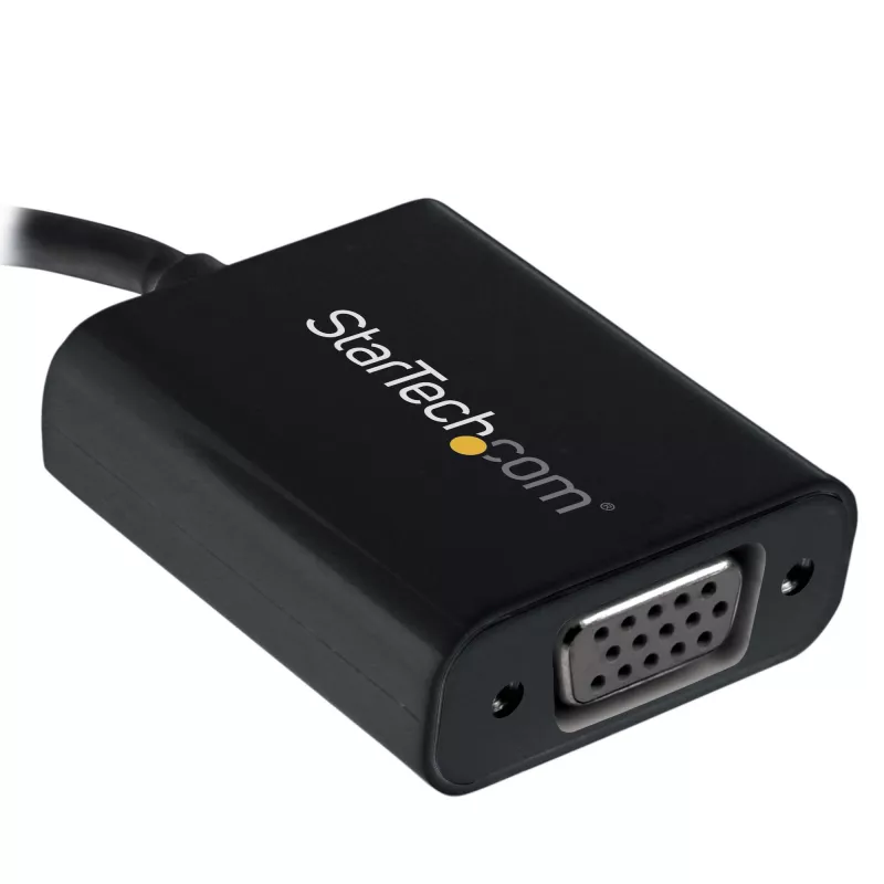 StarTech.com Adaptador USB-C a VGA - negro - 1080p - convertidor de vídeo para tu MacBook Pro - dongle de pantalla USB C a VGA - la versión actualizada es CDP2VGAEC