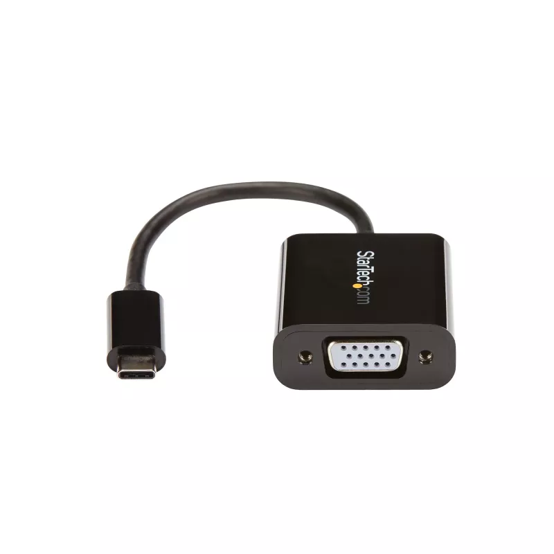 StarTech.com Adaptador USB-C a VGA - negro - 1080p - convertidor de vídeo para tu MacBook Pro - dongle de pantalla USB C a VGA - la versión actualizada es CDP2VGAEC