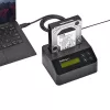 StarTech.com Borrador de discos de una bahía, desinfectador de HDD/SSD independiente, USB 3.0 a SATA II (3 Gbit/s), 9 modos de borrado, pantalla LCD, base desinfectadora de discos con borrado seguro, puerto de impresora DB-9, conforme a TAA