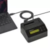 StarTech.com Borrador de discos de una bahía, desinfectador de HDD/SSD independiente, USB 3.0 a SATA II (3 Gbit/s), 9 modos de borrado, pantalla LCD, base desinfectadora de discos con borrado seguro, puerto de impresora DB-9, conforme a TAA