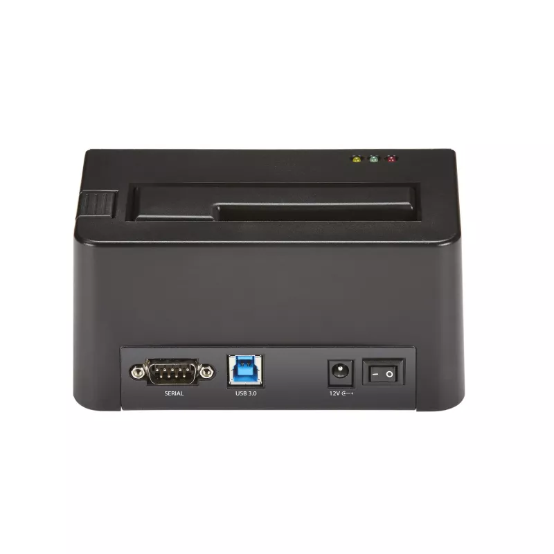 StarTech.com Borrador de discos de una bahía, desinfectador de HDD/SSD independiente, USB 3.0 a SATA II (3 Gbit/s), 9 modos de borrado, pantalla LCD, base desinfectadora de discos con borrado seguro, puerto de impresora DB-9, conforme a TAA