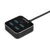 StarTech.com Hub USB C de 4 puertos – USB-C a 4 puertos USB-A – hub SuperSpeed 10 Gbit/s USB 3.2 Gen 2 Type-C – alimentado por bus USB – hub adaptador USB-C a USB portátil/compacto para portátil – aluminio
